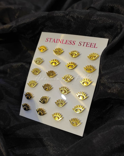 Stainless Steel Evil Eyes Studs