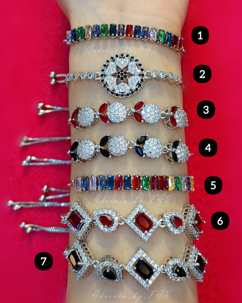 925 Adjustable Zircon Bracelets