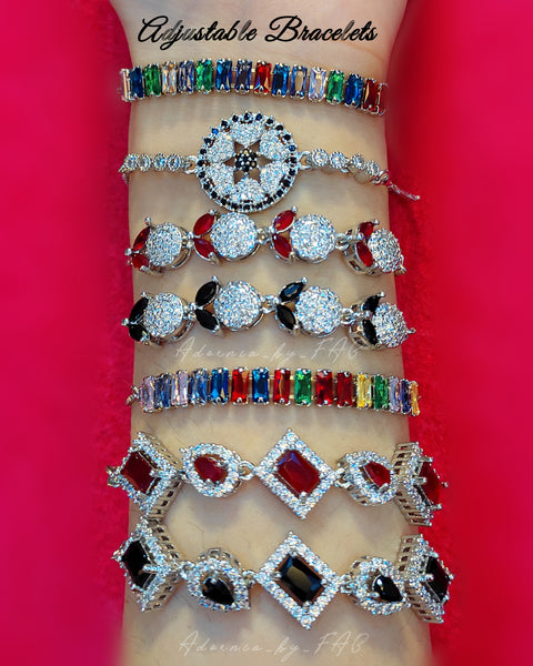 925 Adjustable Zircon Bracelets