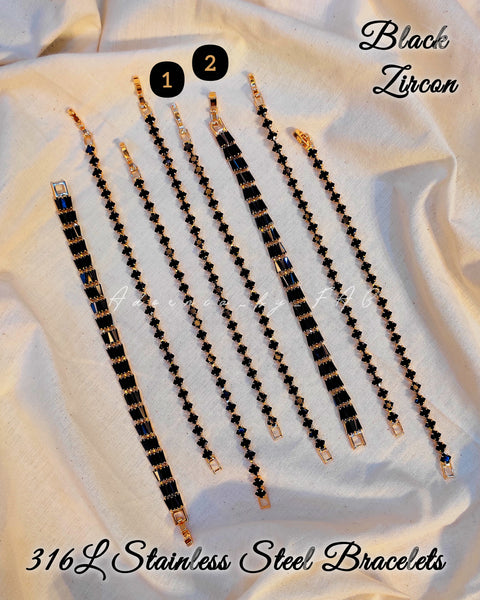 Black Zirconia Bracelets