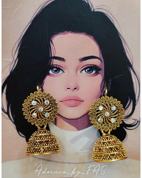 Golden Antique Jhumkay