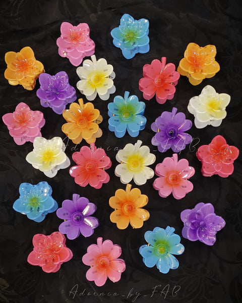 Large Flower Claw Clips